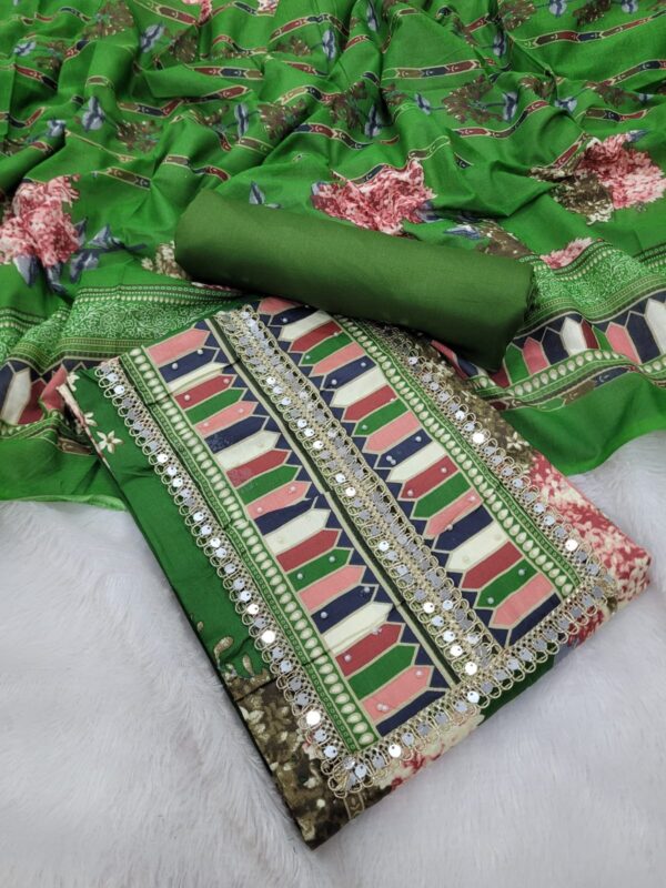 Branded Cotton Salwar Materials (Unstitched 3pcs)