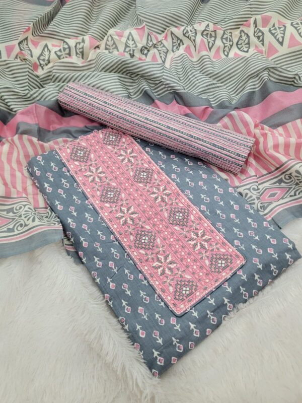 Branded Cotton Salwar Materials (Unstitched 3pcs)