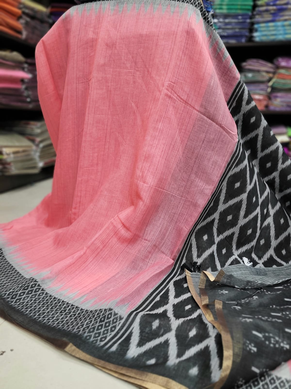 2026/04/1005193468.jpg Linen Jute cotton sarees - Image 1