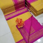 Checked Kalyani cotton saree/Lata Gadwal Paithani