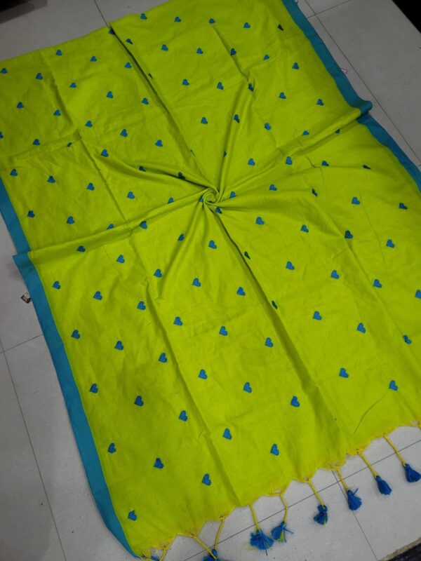 Love Embroidery Khadi Cotton Sarees