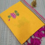 LOTUS EMBROIDERY MUL COTTON SAREES