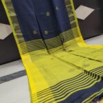 BALL : HANDLOOM KADHI SAREES ( Dark Nevy Blue )