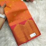 Elite Raw silk Sarees with Temple tower Design