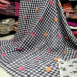 Linen Jute cotton sarees ( Black )