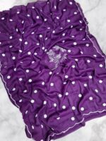 Fancy Soft Georgette Saree with scallop Cutwork - Image 2