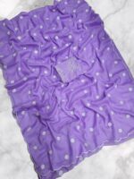 Fancy Soft Georgette Saree with scallop Cutwork - Image 2