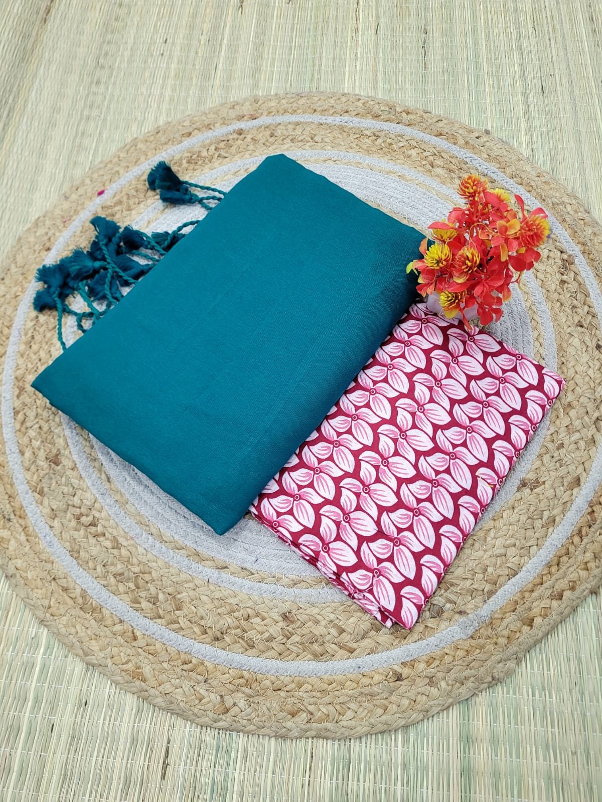 WhatsApp Image 2026-07-02 at 7.30.21 AM Kadhi Cotton Saree+Blouse Combo - Image 1