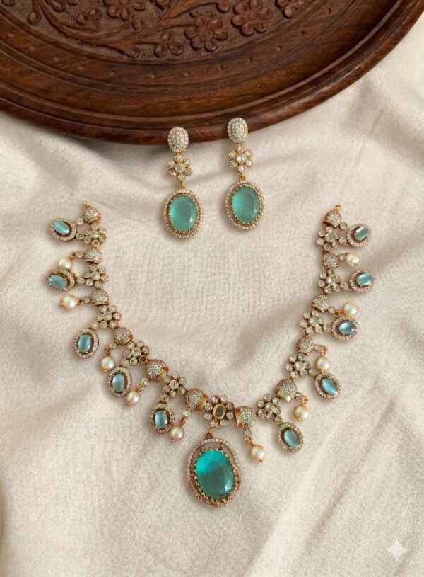 Premium & Designer Wear Neck Piece with Earring Set