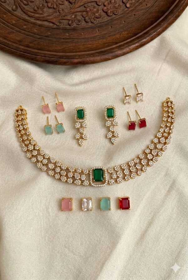 Premium & Designer Wear Neck Piece with Earring Set