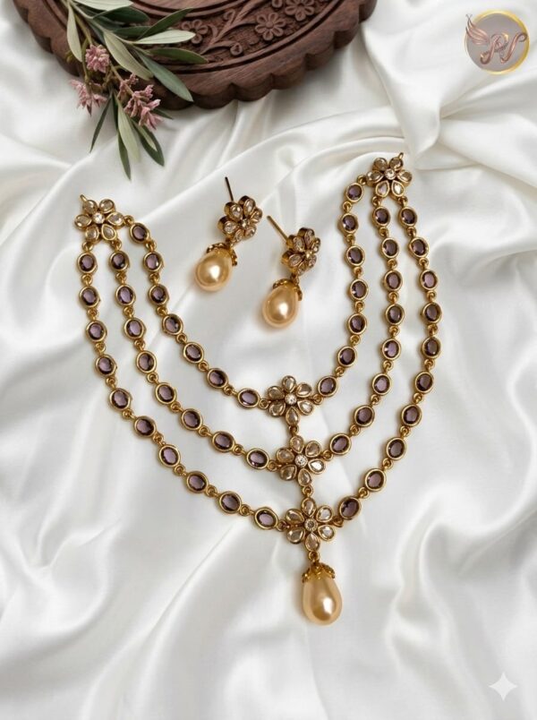 Premium & Designer Wear Neck Piece with Earring Set