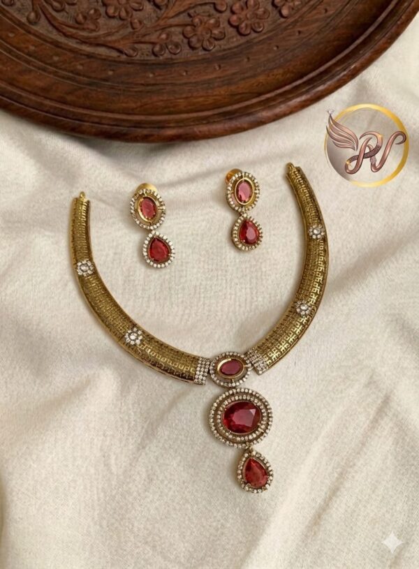 Premium & Designer Wear Neck Piece with Earring Set