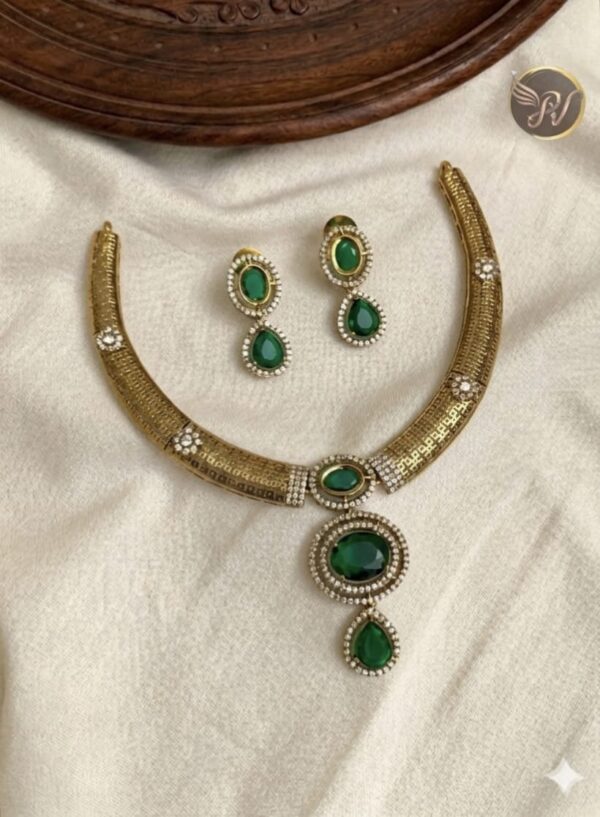 Premium & Designer Wear Neck Piece with Earring Set