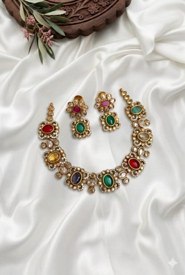 Premium & Designer Wear Neck Piece with Earring Set