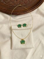 Premium & Designer Wear Neck Piece with Earring Set ( 1 set )