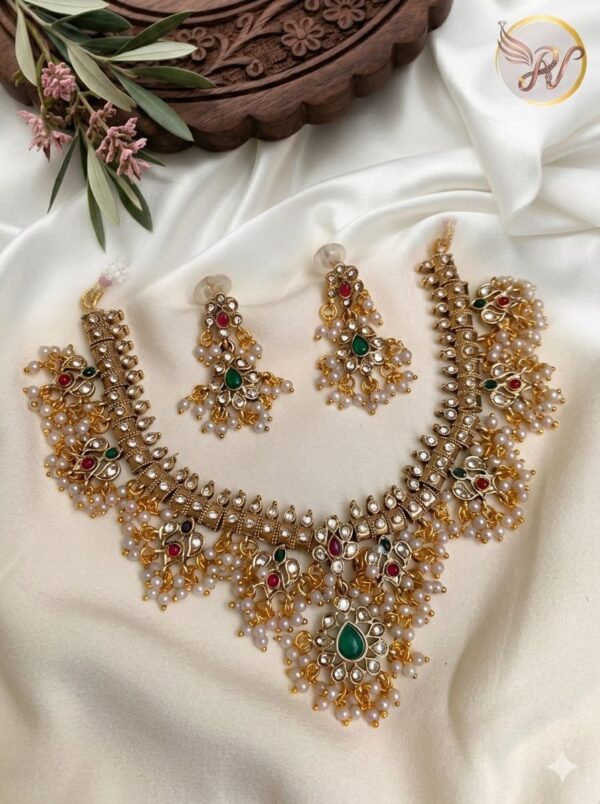 Premium & Designer Wear Neck Piece with Earring Set