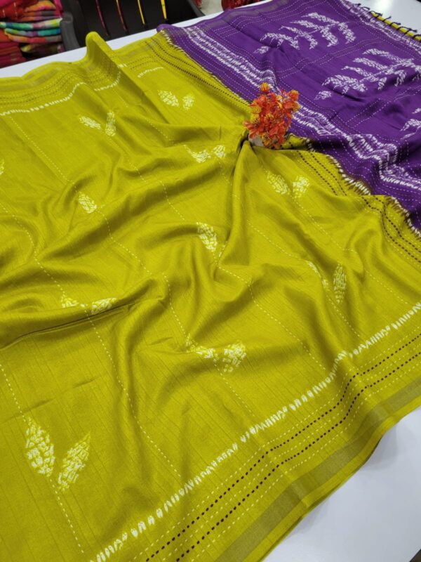 Ice Cream Tussar Silk Sarees