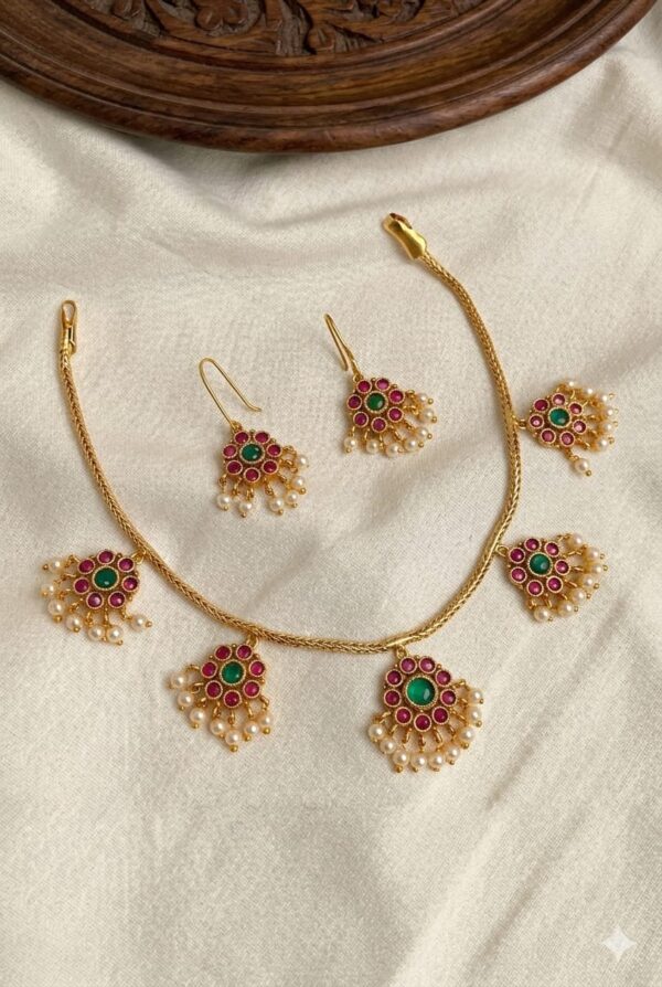 Premium & Designer Wear Neck Piece with Earring Set
