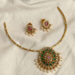 Premium & Designer Wear Neck Piece with Earring Set