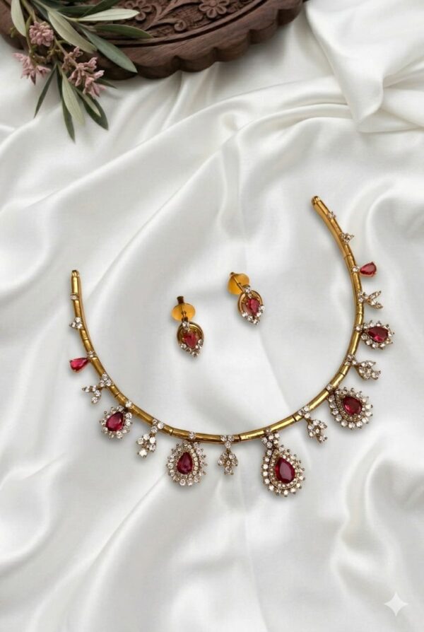 Premium & Designer Wear Neck Piece with Earring Set