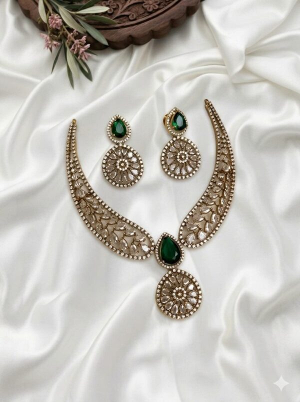 Premium & Designer Wear Neck Piece with Earring Set