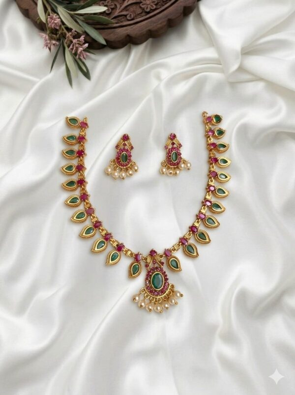 Premium & Designer Wear Neck Piece with Earring Set