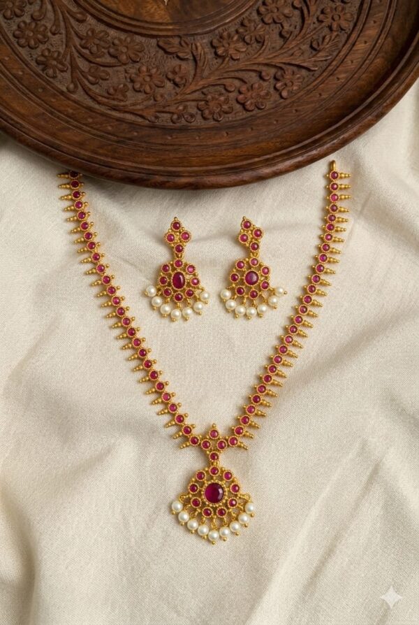 Premium & Designer Wear Neck Piece with Earring Set