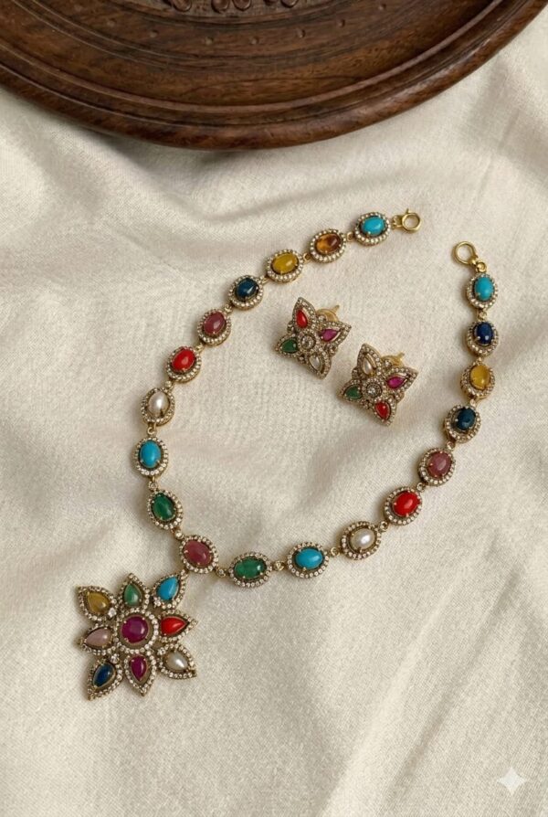 Premium & Designer Wear Neck Piece with Earring Set