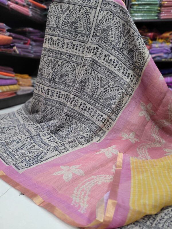 Linen Jute cotton sarees