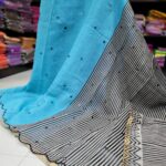 Premium Chanderi Mirror Embroidery Sarees