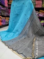Premium Chanderi Mirror Embroidery Sarees - Image 2
