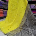Premium Chanderi Mirror Embroidery Sarees
