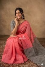 Premium Chanderi Mirror Embroidery Sarees