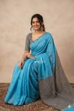 Premium Chanderi Mirror Embroidery Sarees