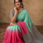 Premium Linen Mirror Embroidery Sarees