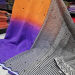 Premium Linen Mirror Embroidery Sarees