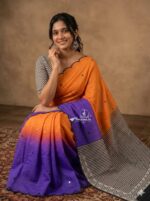 Premium Linen Mirror Work Sarees