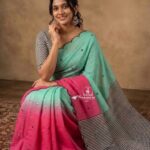 Premium Linen Mirror Work Sarees