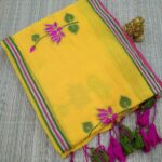 LOTUS EMBROIDERY MUL COTTON SAREES