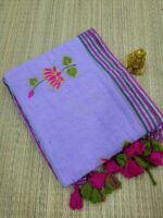 LOTUS EMBROIDERY MUL COTTON SAREES