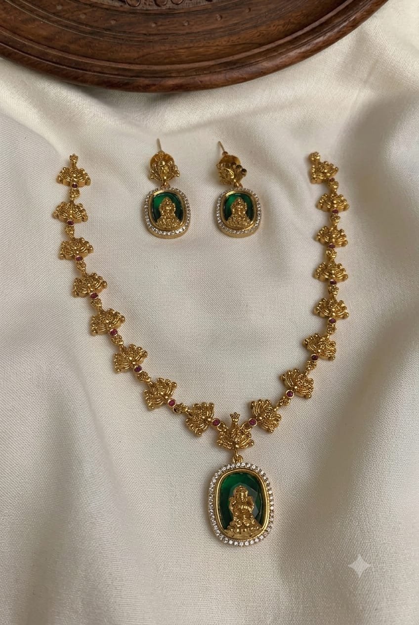 WhatsApp Image 2026-06-27 at 6.38.24 PM (1) Premium & Designer Wear Neck Piece with Earring Set - Image 1