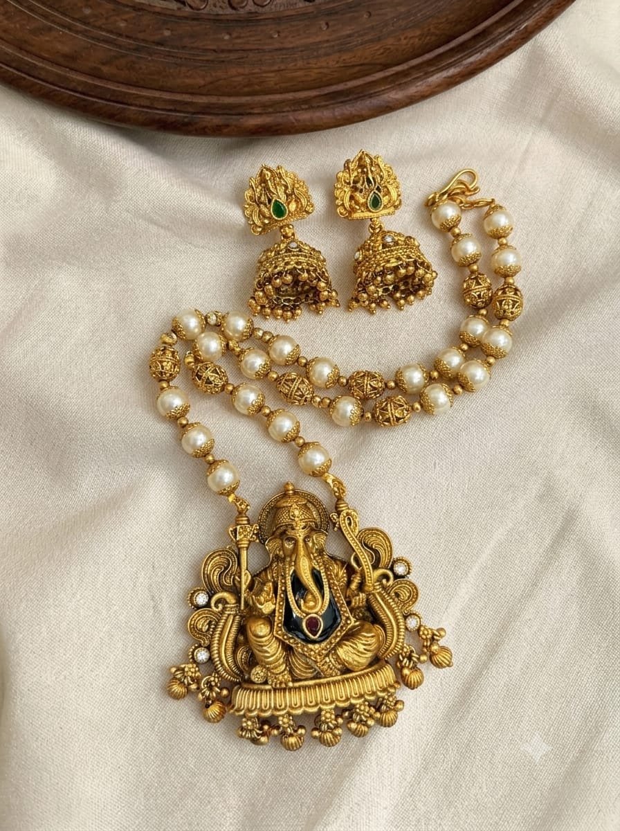 WhatsApp Image 2026-06-27 at 6.38.26 PM Premium & Designer Wear Neck Piece with Earring Set - Image 1