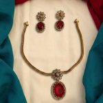 Premium & Designer Wear Neck Piece with Earring Set