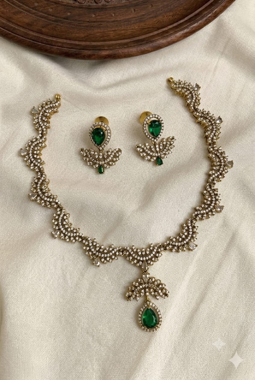 WhatsApp Image 2026-06-27 at 6.41.14 PM Premium & Designer Wear Neck Piece with Earring Set - Image 1