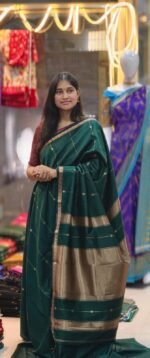 GOWRI: Elite Kanchi Vairaoosi Softsilk Sarees ( Green ) - Image 2