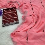 Designer wear Saree+ Embroided blouse