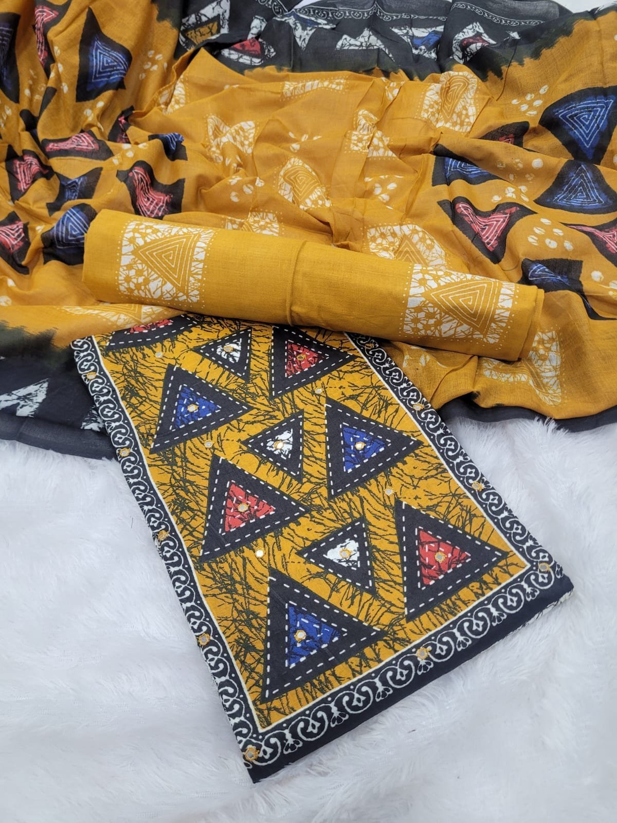1005027948.jpg Branded Cotton Salwar Materials (Unstitched 3pcs) - Image 1