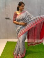 Temple Tower Silk Cotton Sarees - Image 6
