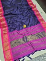 MEENAKSHI: Authentic mahwswari Checks silk Sarees - Image 2