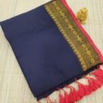 Premium Mul Cotton Sarees ( Black )
